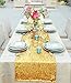 ShinyBeauty Gold Bridal Shower Decorations 5pcs Gold-12x72-Inch Sequin Table Runners Champagne Rectangle Party Supplies -0719E