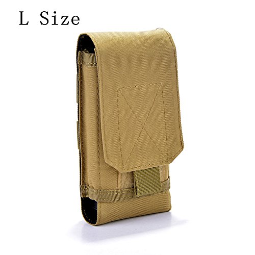 Tactical MOLLE Smartphone Holster, Universal Army Mobile Phone Belt Pouch EDC Security Pack Carry Accessory Kit Blowout Pouch Belt Loops Waist Bag Case For iPhone 6/6s 6plus Samsung Galaxy S7 S6 edge