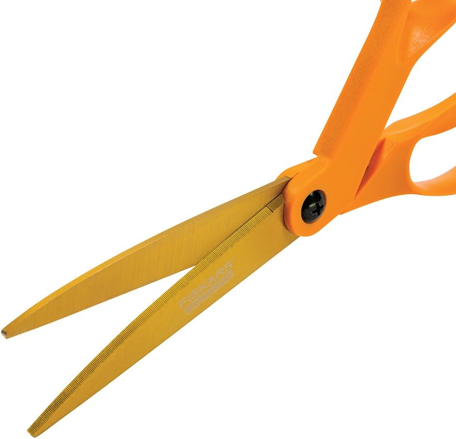 Fiskars 9 Inch Serrated Titanium Nitride Shop Shears (12-96536984): Office Products