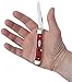 Case WR XX Pocket Knife Dark Red Jigged Bone Mini-Trapper Carbon Steel (CS) Item #6983 - (6207 CS) - Length Closed: 3 1/2 Inches