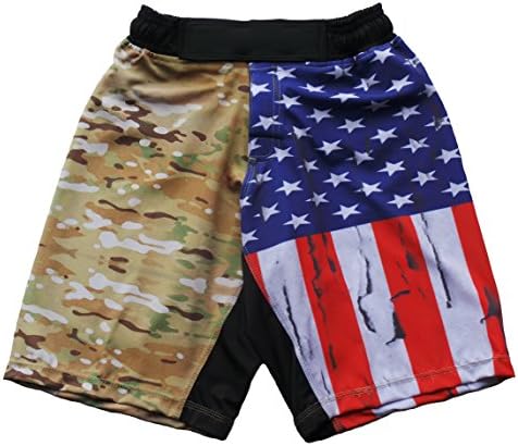 Camouflage USA Flag Shorts MMA Shorts (38, MultiCam)