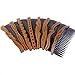 8Pcs Plastic Wood Grain Hollow Hair Side Combs Retro Hair Comb Pin Clips Headdress with Teeth for Lady Women Girls Hair Styling Accessories[comb size (L*W): 13.5x4.8cm/5.3x1.78inch ]