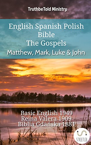 English Spanish Polish Bible The Gospels Matthew Mark - 