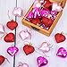 Aneco 36 Pack Valentine's Heart Baubles Heart Shaped Ornaments for Valentine's Day Decoration or Home Decor, 3 Styles…