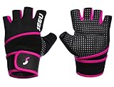 2-Fitness Women's Men's Weight Lifting Gloves With 45 Centimeter Wrist Wrap