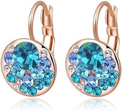 Colorful crystal disc Earrings