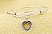Fashional Crystal Floating Lockets with Expandable Stainless Steel Wire Bangle Fitting with Floating Charms Gifts for Women Girls (Heart Shaped)