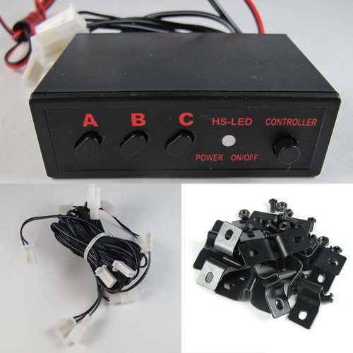 Amber Emergency 54-LED Snow Plow Truck Car Strobe Warning Light Flash Mode