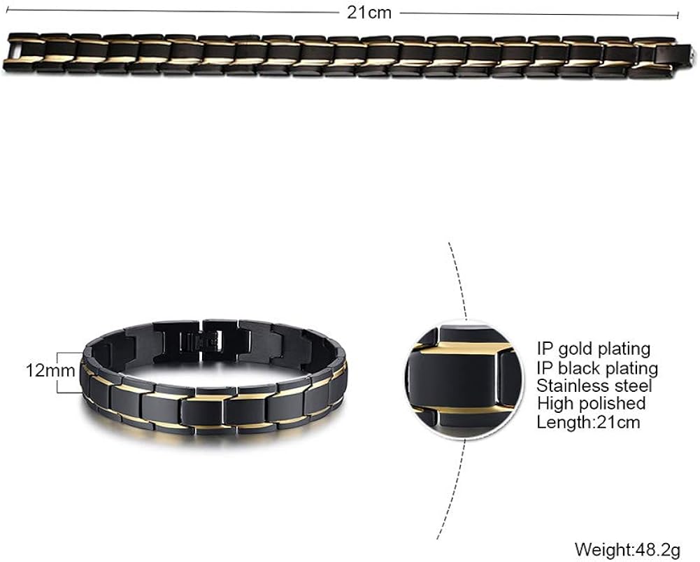 VNOX Two-Tone Stainless Steel The Legend of Zelda Triforce Symbol Hyrule Warrior Link Bracelet Christmas Gift for Men Boys Boyfriend: Clothing