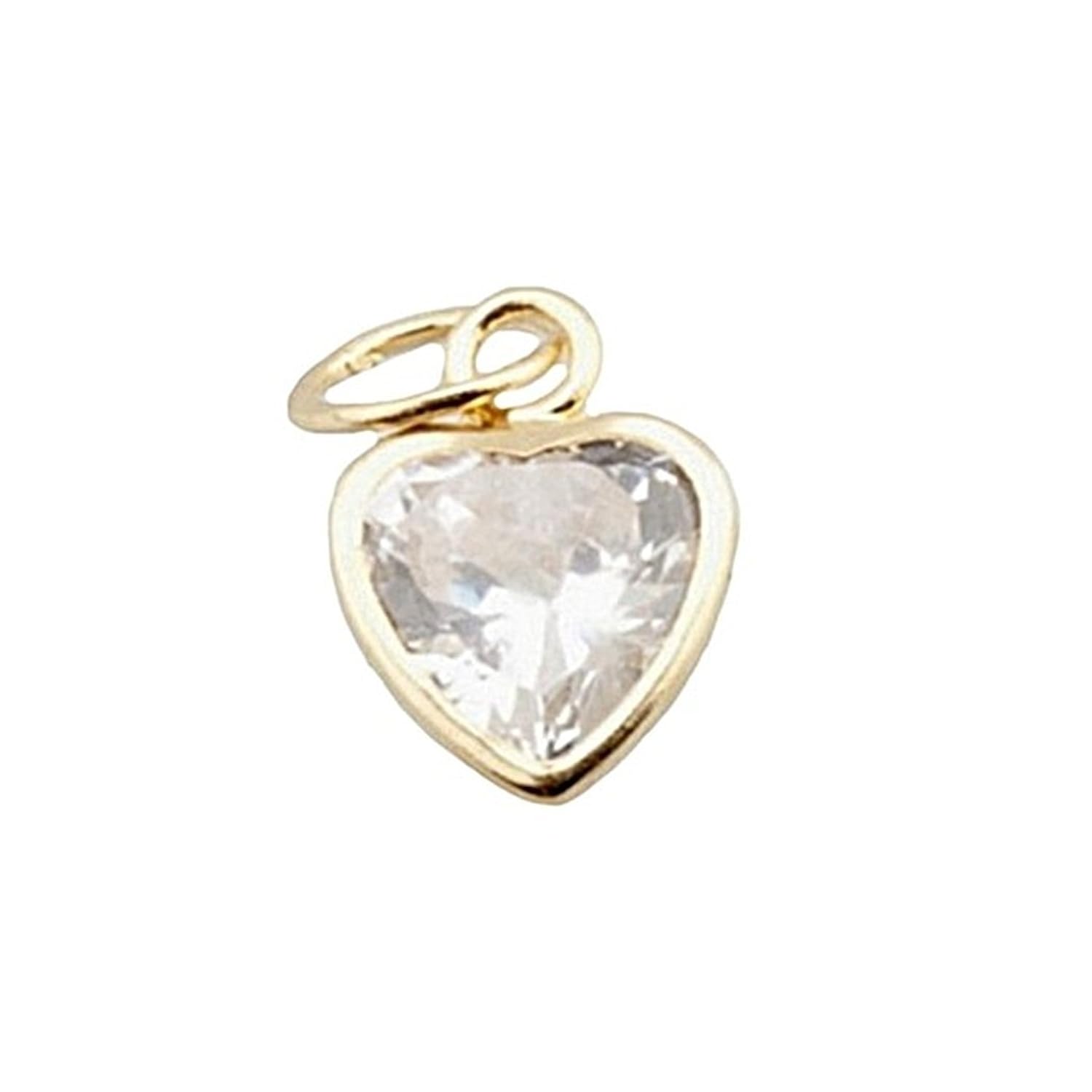 Colgante oro k circonita corazón  Largo mm :  Ancho mm