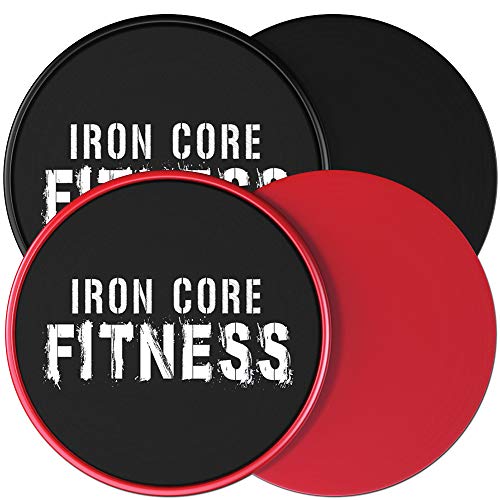 Multi-Pack-Core-Sliders-Sliders-Fitness-2-Pack-Includes-1-Black-Set-and-1-Set-of-Red-Discs-for-Group-Fitness-or-at-Home-Workouts-A-Favourite-of-Personal-Trainers-Fitness-Discs-Sliders-Bulk