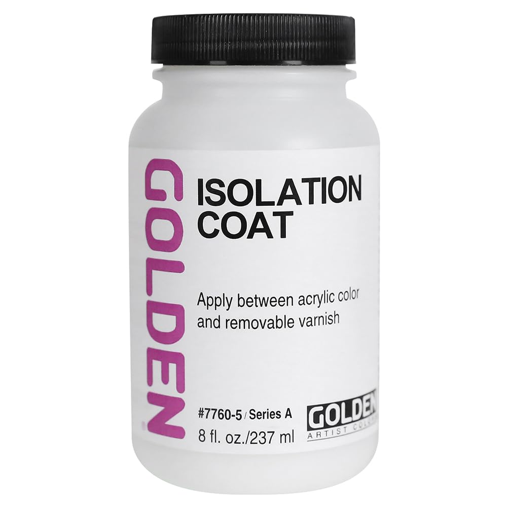 Golden Artist Colors Isolation Coat, to Unify and Protect The Painting Surface, 8 Ounce jar (7760-5)