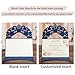 DORIS HOME 50pcs Navy Blue Laser Cut Flora Lace invitation Cards with Envelopes for Wedding Invitations, Bridal Shower, Engagement, Birthday, Bachelorette Party, Baby Shower