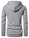 LOCALMODE Men's Stylish Pullover Funnel Collar Fleece Hoodie Sweatshirt Gray M