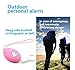 Jhua 120 dB Personal Defensive Attack Alarm with Key Ring 2in1 Anti-Robber Alarm Safety and Self Defense Alarm for Ladies Children Elder Night Workers Alone Dirls the Disabled