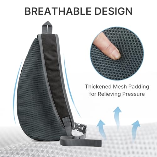 G4Free Sling Bag for Men Women, Small Crossbody Backpack Lightweight Chest Shoulder Bags for Travel, Outdoor and Sports (Dark Grey)