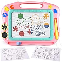 FLY2SKY Magnetic Drawing Board Kids Magna Doodle Board Travel Size Toddler Toys Sketch Writing Colorful Erasable Sketching Pad Holiday Birthday Gifts Girl Boy Educational Learning Toy