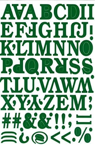 "10 Sheets" "1.1 Inches" Numbers Letters Alphabets Sticker Decal Graphic Logo Sign Stickers Car Green