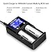 LCD Smart Battery Charger, Universal Battery Charger with Individual High-speed Charging for AA AAA NiMH NiCd 18650 26650 22650 18490 18350 17670 17500 16340 14500 10440 Li-ion Batteries (2 slot)