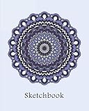 Sketchbook: Flower Mandala (Purple) 8x10 - BLANK JOURNAL WITH NO LINES - Journal notebook with unlin by 