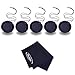 Mudder 40.5 mm Lens Cap Snap-On Center Pinch Lens Cover with Cord and Cleaning Cloth for Canon Nikon Sony Camera Lens, 5 Pack