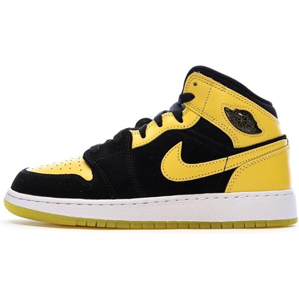 black and yellow jordans size 7