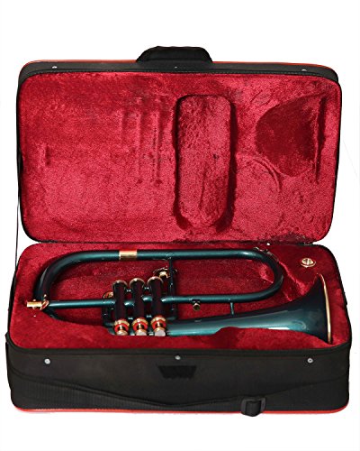 eMusicals Flugel Horn Bb Pitch With Free Hard Case And Mouthpiece, Green Lacquered - Thumbnail 4