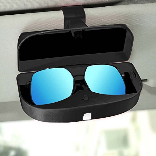 YOCTM Auto Sun Visor Clip Holder Eyeglasses Glasses Case Storage Box for Jeep Audi BMW Benz VW Golf Car Styling Accessories (Black) - Thumbnail 4