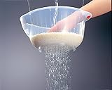 Inomata Japanese Rice Washing Bowl with Strainer, 2.5-Quart Capacity (Kitchen)