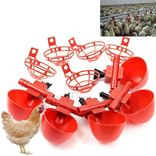5 Pack New Poultry Water Drinking Cups- Chicken Hen Plastic Automatic Drinker