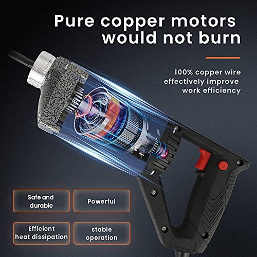Anbull Electric Concrete Vibrator,1300W 2M Vibrating Needle, Vibrating Needle For Concrete 4800rpm, The Diameter Of The Vibrating Bottle Of The Concrete Vibrator Is 35mm