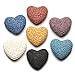 Top Plaza Aromatherapy Essential Oil Diffuser Necklace Antique Silver Heart Shape Locket Pendant With 7 Dyed Lava Rock Stone(Hollow Cross)
