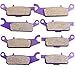ECCPP Brake Pads Fits for 09 10 11 12 13 14 Yamaha Grizzly 550, 07 08 09 10 2011 2012 2013 14 15 16 17 Grizzly 700, FA444 FA443 FA446 FA445 Front and Rear Brake Pads