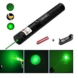 Tactical Green Hunting Rifle Scope Sight Laser Pen, Demo Remote Pen Pointer Projector Travel Outdoor Flashlight, LED Interactive Baton Funny Laser Toy