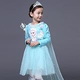 Vicloon Elsa Dress Up Accessories Set 7 Pcs Blue Crown Wand Gloves Earring view 7
