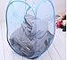 Drhob Foldable pop up net /mesh clothes washing laundry basket bag bin hamper A variety of colors random