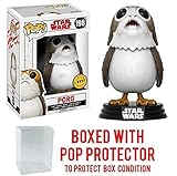 Funko Pop! Star Wars: The Last Jedi - Porg Limited Chase Edition Variant Vinyl Figure (Bundled with Pop BOX PROTECTOR CASE)