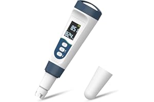 DZDARREN Digital Pool Water Tester, PH Meter with ATC, 4 in 1 pH/EC/TDS/Temperature Meter 0.01 Resolution High Accuracy Pen Type Tester, Water Quality Tester for Pools, Drinking Water, Aquariums(Blue)