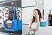 Hanging Travel Toiletry Bag + Silicone Bottles Set - Premium Quality Travel Organizer for Men & Women - Toiletry Kit for Cosmetics, Makeup, Shaving Accessories, Bathroom (blue)