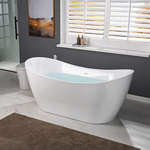 WOODBRIDGE 67" Acrylic Freestanding Bathtub Contemporary Soaking Tub