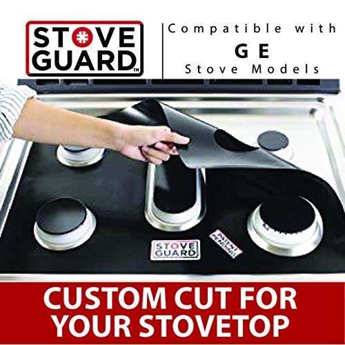 StoveGuard - Stove Protectors compatible with GE General Electric Gas Ranges - Ultra Thin Easy Clean Stove Liner - Model Number JGBS80SEL1SS