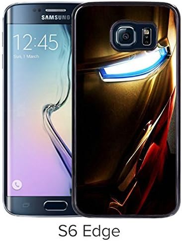 Durable and Fashionable Case Design with Iron man 5 Samsung Galaxy S6 Edge Black Phone Case