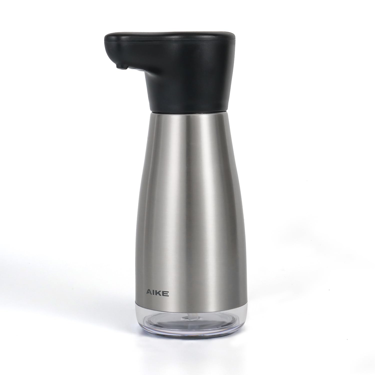 AIKE Automatic Soap Dispenser, 420ml Rechargeable Stainless Steel Liquid Dispenser with Adjustable Output, Model AK1337