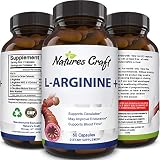 Purest L Arginine Supplement on the Market 60 Capsules  Boost Nitric Oxide Levels, Endurance & Full Time Energy Enhancement  Potent and Effective for Men, Women and Teens  Best L-Arginine