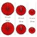Viva Las Vegas Casino Party Hanging Paper Fans - 12pc Decorations for Game Night, Wedding, Bridal Shower, Carnival, Photo Booth Backdrops