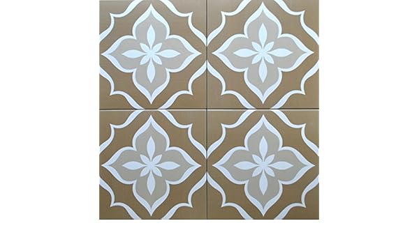 8x8 Flora Beige Porcelain Stoneware Matte Finish Floor And Wall