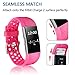 POY Replacement Bands Compatible for Fitbit Charge 2, Adjustable Breathable Wristbands with Air Holes Straps, Small Rose 1PC