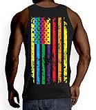 Mens Big Rainbow American Flag Tank Top T-shirt