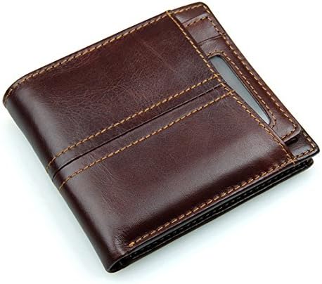 HYHZ Men's 100% Italian Cow Leather RFID Bifold Wallet