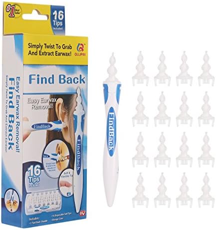 Ear Wax Cleaner, Loisuzn Spiral Ear Wax Remover Silicone Ear Cleaner Cleaning Removal Tool Kit with 16 Replacement Tips